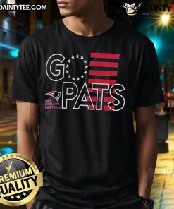 Hot New England Patriots Go Pats T-Shirt featuring bold team logo, perfect for fans supporting the Patriots.