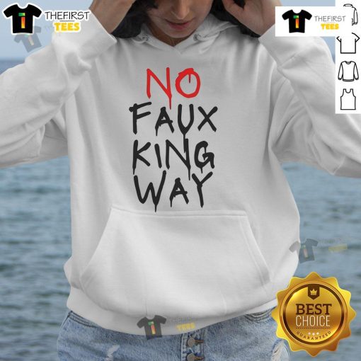Stylish Hot No Faux King Hoodie in black, perfect for casual wear and street style fashion enthusiasts.