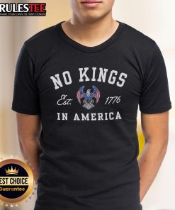 Hot No Kings In America 1776 4th of July Protest T-Shirt featuring bold graphics for patriotic celebrations.