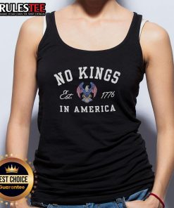 Hot No Kings In America 1776 4th of July Protest Tank Top featuring a bold revolutionary design for patriotic apparel.