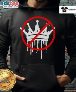 Alt Text: Pro-Democracy Anti-Monarchy Oligarchy Hoodie featuring 'Hot No Kings In America' slogan for political activism.