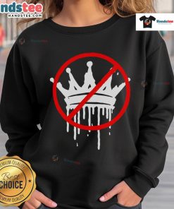 Hot No Kings in America Pro-Democracy Anti-Monarchy Oligarchy Sweatshirt featuring bold graphic design.