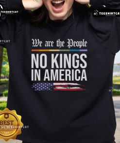 Hot No Kings in America We The People political protest sweatshirt featuring bold text on a stylish design.