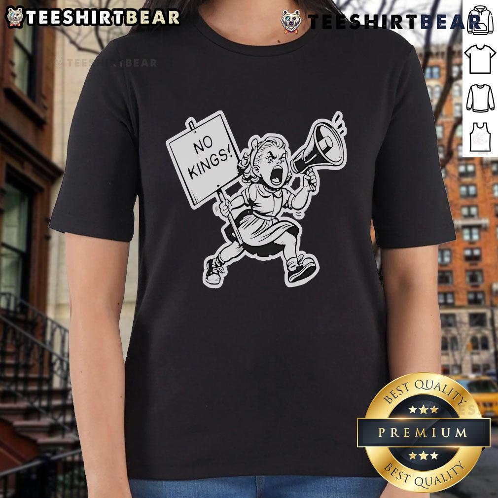 Hot No Kings Protest 2025 Ladies Tee Alt Text: Hot No Kings Protest 2025 Ladies Tee featuring bold graphic and vibrant colors, perfect for activism and style.
