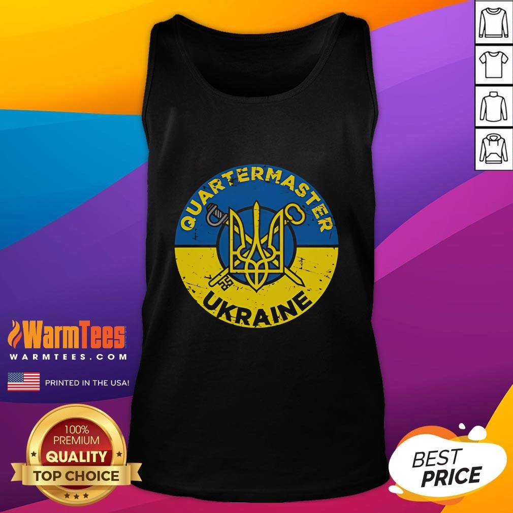 Hot Quartermaster For Ukraine Special Edition Tank Top Alt Text: Hot Quartermaster for Ukraine Special Edition tank top featuring bold graphics and patriotic colors.