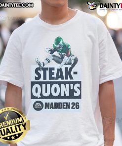 Hot Steak Quons Madden 26 T-Shirt featuring vibrant graphics and a stylish design for gaming enthusiasts.
