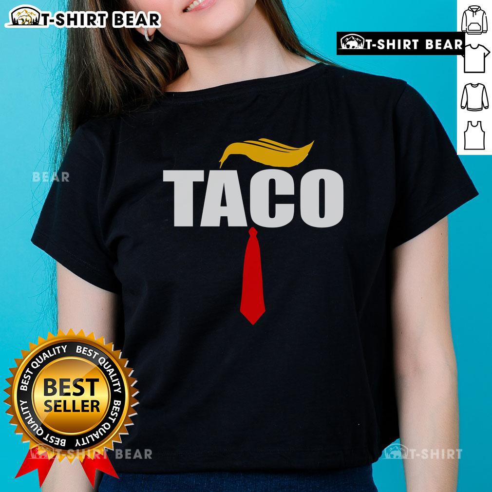 Hot Taco Trump Hair Tie Ladies Tee Hot Taco Trump Hair Tie Ladies Tee featuring a fun taco graphic and playful design for stylish fans of quirky apparel.