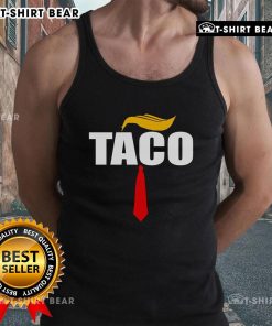 Hot Taco Trump Hair Tie Tank Top featuring a playful design and vibrant colors, perfect for casual summer wear.