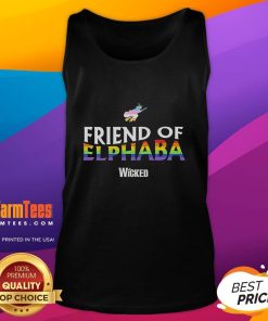 Hot Wicked Friend of Elphaba Pride Trans Tank Top showcasing vibrant colors and bold design for LGBTQ+ pride celebrations.