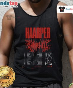 Alt Text: Official Shakewell North American Show 2025 poster design featured on a stylish tank top for fans and concertgoers.
