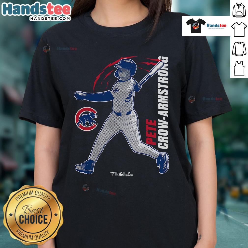Official Pete Crow Armstrong Chicago Cubs Graphic Player Ladies Tee Official Pete Crow-Armstrong Chicago Cubs graphic player ladies tee featuring vibrant team colors and logo.