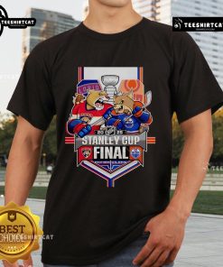Official The 2025 Stanley Cup Final Florida Panthers Vs Edmonton Oilers Matchup Mascot T-Shirt