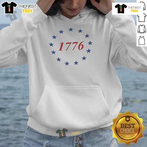 Nice 13 Stars American History 1776 Hoodie featuring a vintage design symbolizing patriotism and independence.