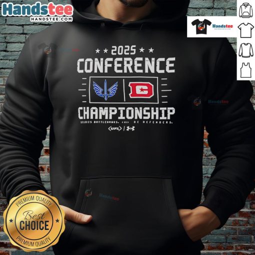 Nice 2025 XFL Conference Championship hoodie, featuring team colors and logo, perfect for fans celebrating the big win.