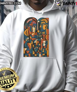 Stylish hoodie featuring a nice abstract faces montage design, perfect for unique fashion enthusiasts.
