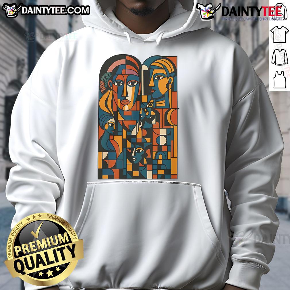 Nice Abstract Faces Montage Hoodie Stylish hoodie featuring a nice abstract faces montage design, perfect for unique fashion enthusiasts.