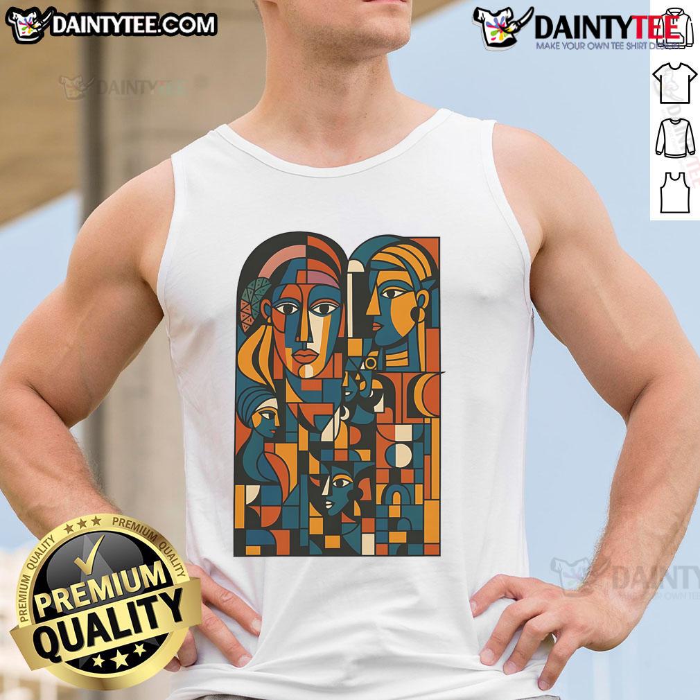 Nice Abstract Faces Montage Tank Top Stylish tank top featuring a nice abstract faces montage, perfect for casual wear and artistic expression.