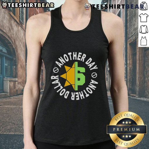 Alt Text: Nice Another Day Another Dollar Professional Wrestler Logo Tank Top in black, showcasing a bold wrestling logo design.