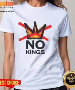 Nice Anti-Establishment No Kings Ladies Tee featuring bold graphics on a stylish women's t-shirt for a trendy look.