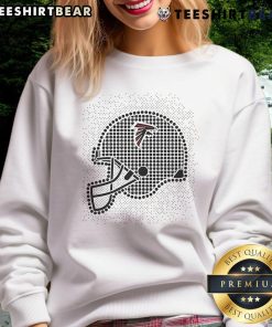 Alt Text: Stylish Atlanta Falcons polka dots sweatshirt featuring a unique helmet design, perfect for fans and game day wear.