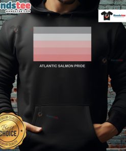 Colorful Nice Atlantic Salmon Pride Hoodie featuring vibrant salmon graphics, perfect for showcasing your love for nature.