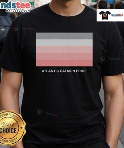 Nice Atlantic Salmon Pride T-Shirt featuring vibrant colors and a bold design celebrating LGBTQ+ pride and salmon conservation.
