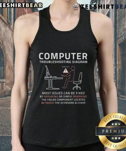 Stylish tank top featuring a unique design, perfect for lounging between the keyboard and chair in a cozy setting.