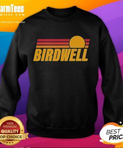 Alt Text: Cozy Nice Birdwell Sundowner Sweatshirt displayed on a hanger, featuring a stylish design perfect for casual wear.