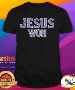 Nice Brett Baty Jesus Won T-Shirt featuring a stylish design celebrating faith and baseball fandom.