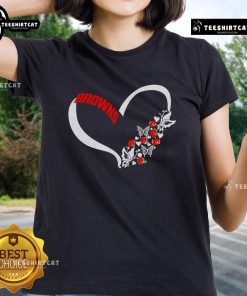 Womens Cleveland Browns NFL tee featuring 'Nice Butterflies In My Stomach' design for fans and supporters.