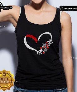 Cleveland Browns NFL tank top featuring a playful design with butterflies and the phrase 'Nice Butterflies In My Stomach.'