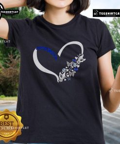 Dallas Cowboys NFL ladies tee featuring a fun 'Nice Butterflies in My Stomach' graphic design.