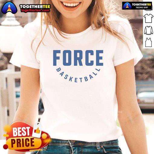 Caitlin Clark Force basketball team logo on a stylish ladies tee, perfect for fans of women's sports.