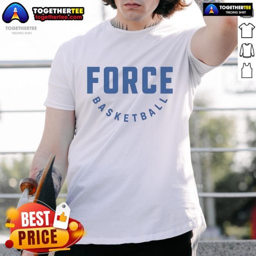 Alt Text: Caitlin Clark Force Basketball Team Logo T-Shirt featuring bold graphics and vibrant colors for fans and players.