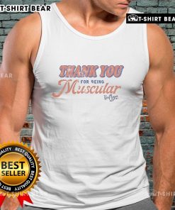 Alt Text: Calum Von Moger wearing a muscular tank top, showcasing his impressive physique and fitness lifestyle.