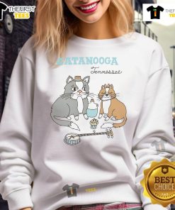 Cozy Nice Catanooga Tennessee sweatshirt displayed on a rustic wooden surface, perfect for local pride and comfort.