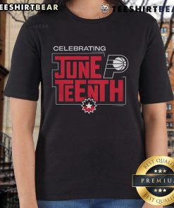 Nice Celebrating Juneteenth with Indiana Pacers Ladies Tee featuring vibrant colors and festive design for summer events.