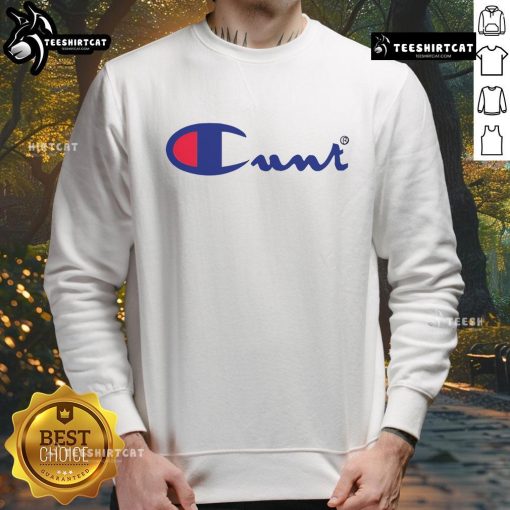 Nice Champion Cunt Logo Sweatshirt featuring bold logo design on a stylish, comfortable fabric for casual wear.