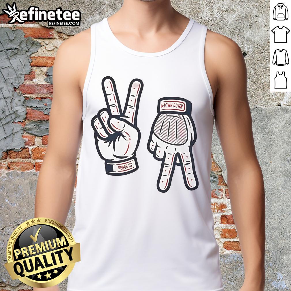 Nice Chris Sale Peace Up A Town Down Tank Top Alt Text: Nice Chris Sale Peace Up A Town Down Tank Top featuring a stylish design for baseball fans and summer wear.