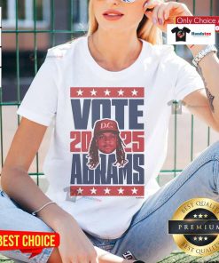 Alt Text: Nice CJ Abrams 2025 Vote Ladies Tee featuring stylish design and vibrant colors for fans of baseball and activism.