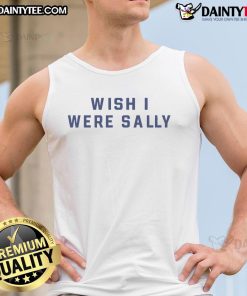 Conan Gray wearing a Wish I Were Sally tank top, showcasing his stylish look and unique fashion sense.