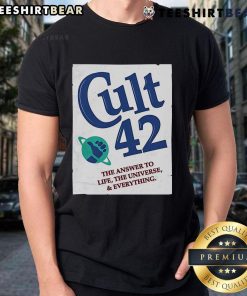 Nice Cult 42 The Answer To Life The Universe & Everything T-Shirt featuring a quirky design and vibrant colors.