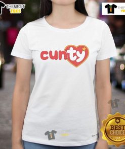 Nice Cunty Heart Ladies Tee featuring a stylish heart graphic, perfect for casual wear and expressing personality.