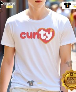 Alt Text: Nice Cunty Heart T-Shirt featuring a bold heart design, perfect for casual wear and expressing unique style.