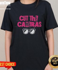 Stylish Nice Cut The Cameras glasses ladies tee featuring a trendy design, perfect for casual wear and fashion lovers.