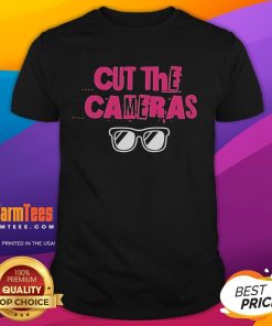 Nice Cut The Cameras Glasses T-Shirt featuring stylish graphic design, perfect for casual wear and expressing your unique style.