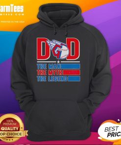 Cleveland Guardians hoodie featuring 'Nice Dad - The Man - The Myth - The Legend' design in vibrant colors.