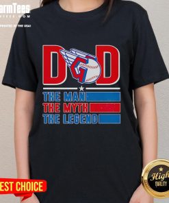 Nice Dad The Man The Myth The Legend Cleveland Guardians ladies tee in stylish design, perfect for fans and casual wear.