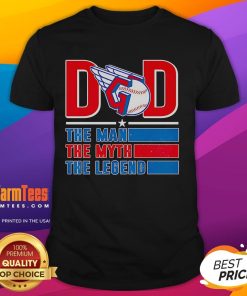 Nice Dad The Man The Myth The Legend Cleveland Guardians T-Shirt featuring bold graphics and a comfortable fit for fans.