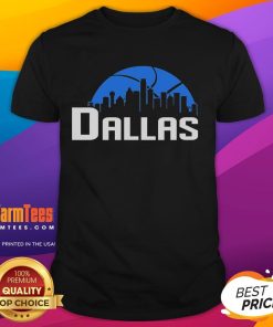 Stylish Nice Dallas Cityscape Skyline T-Shirt featuring iconic buildings and vibrant colors, perfect for Dallas lovers.